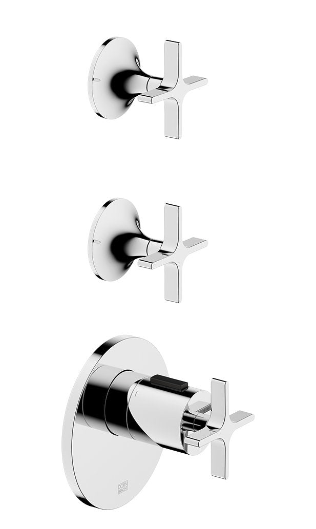 Dornbracht VAIA xTOOL Termostat Modülü, 2 Ara Musluklu — Fırçalanmış Durabrass (23 ayar Altın)