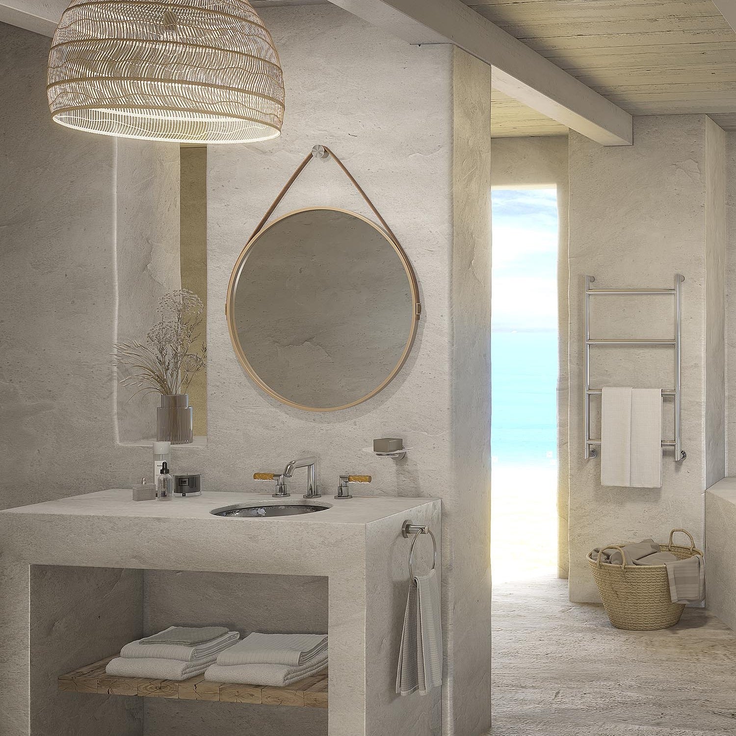 THG Paris Bambou Amber Crystal Lüks Banyo Armatürü Koleksiyonu