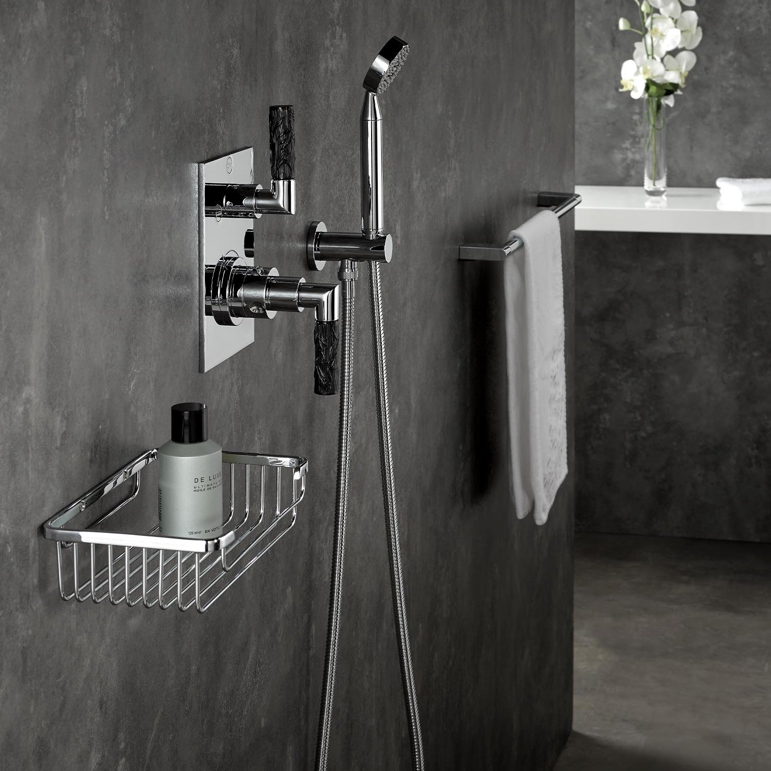 THG Paris Bambou Black Crystal Lüks Armatür Koleksiyonu