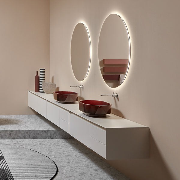 Antonio Lupi Borghi60: Cristalmood ile Oval Lüks Lavabo