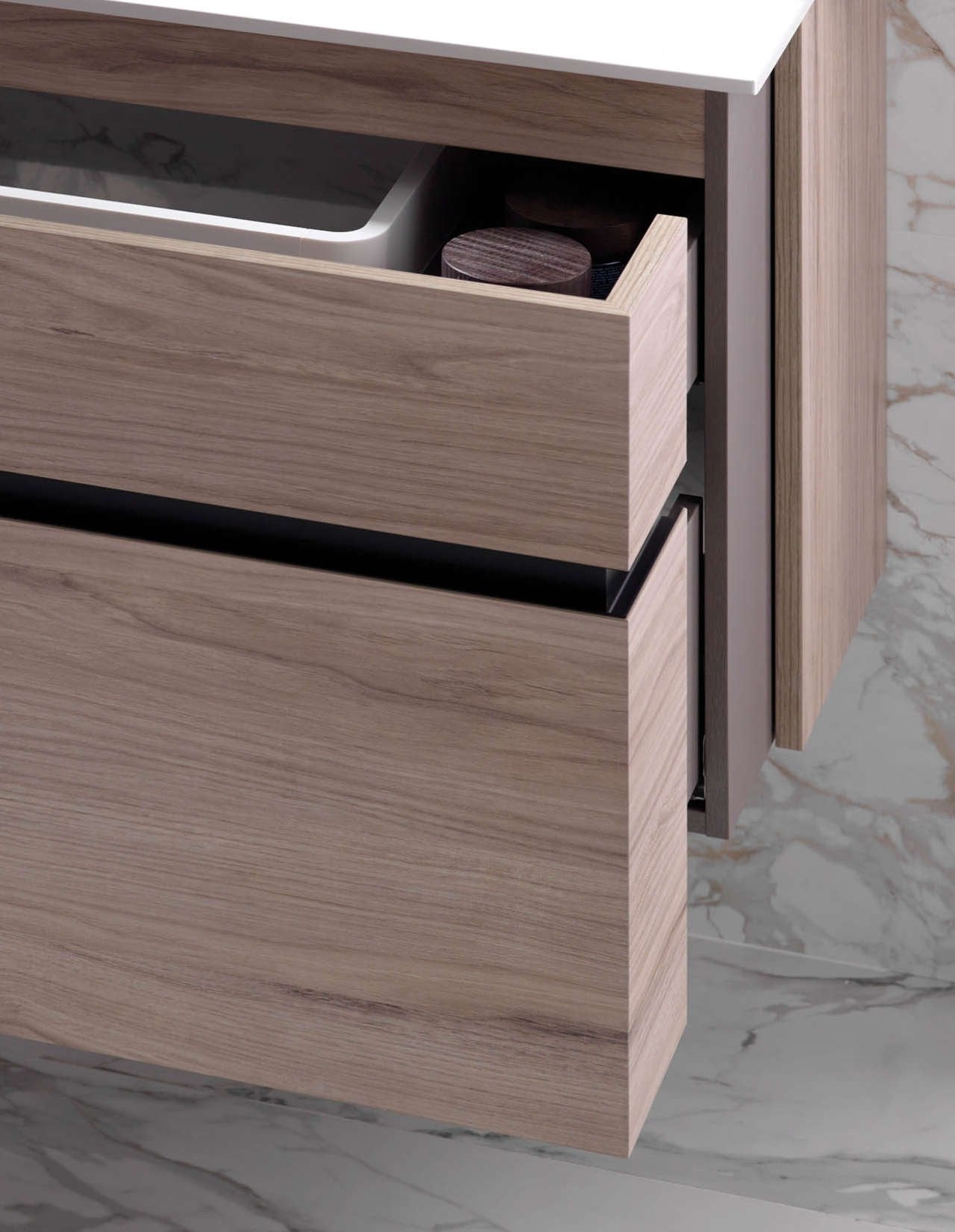GAMA Decor Corner: Köşeye Özel Kompakt Banyo Mobilyası