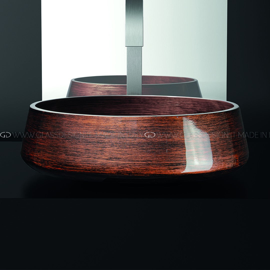 Glass Design Exté: Alüminyum Kenarlı Kristal Çanak Lavabo Koleksiyonu