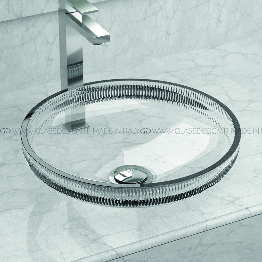 Glass Design Clivia: Siyah Kristal Çanak Lavabo Koleksiyonu