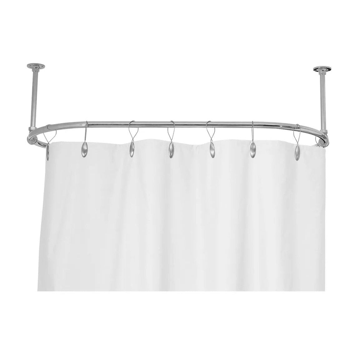 Gentry Home Küvet Duş Perdesi Tutucu | Klasik Banyo Aksesuarı