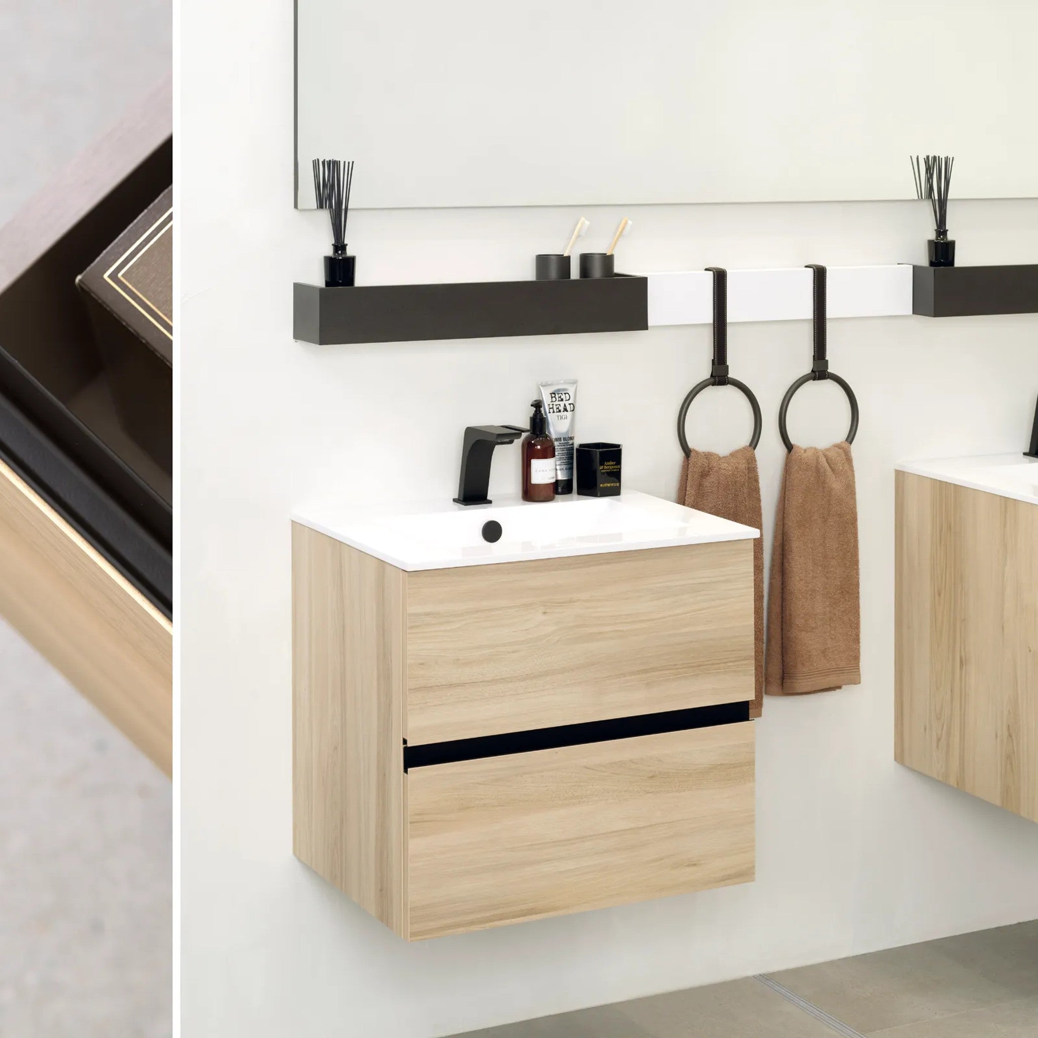 GAMA Decor Meridian Olmo: Sade Çizgilerle Güçlü Banyo Mobilyası