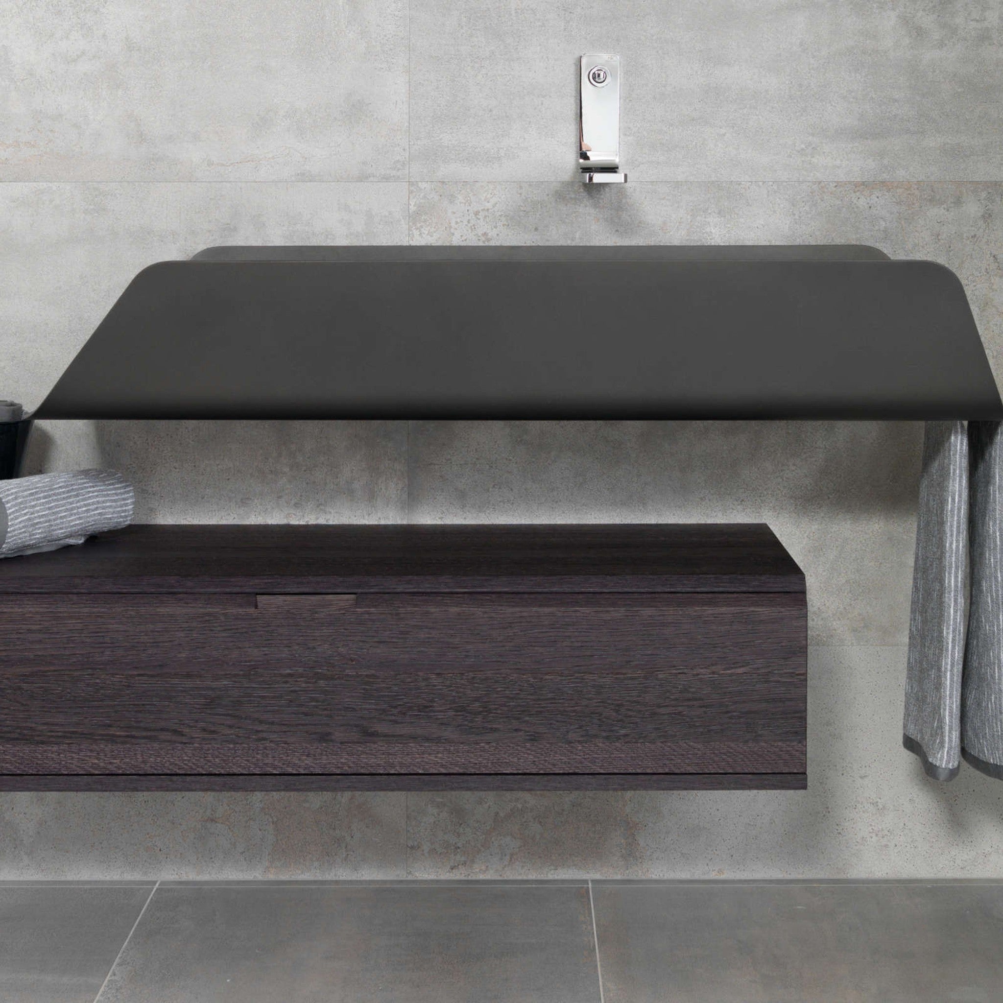 GAMA Decor Duna: Granit ve Alüminyumun Buluştuğu Banyo Mobilyası