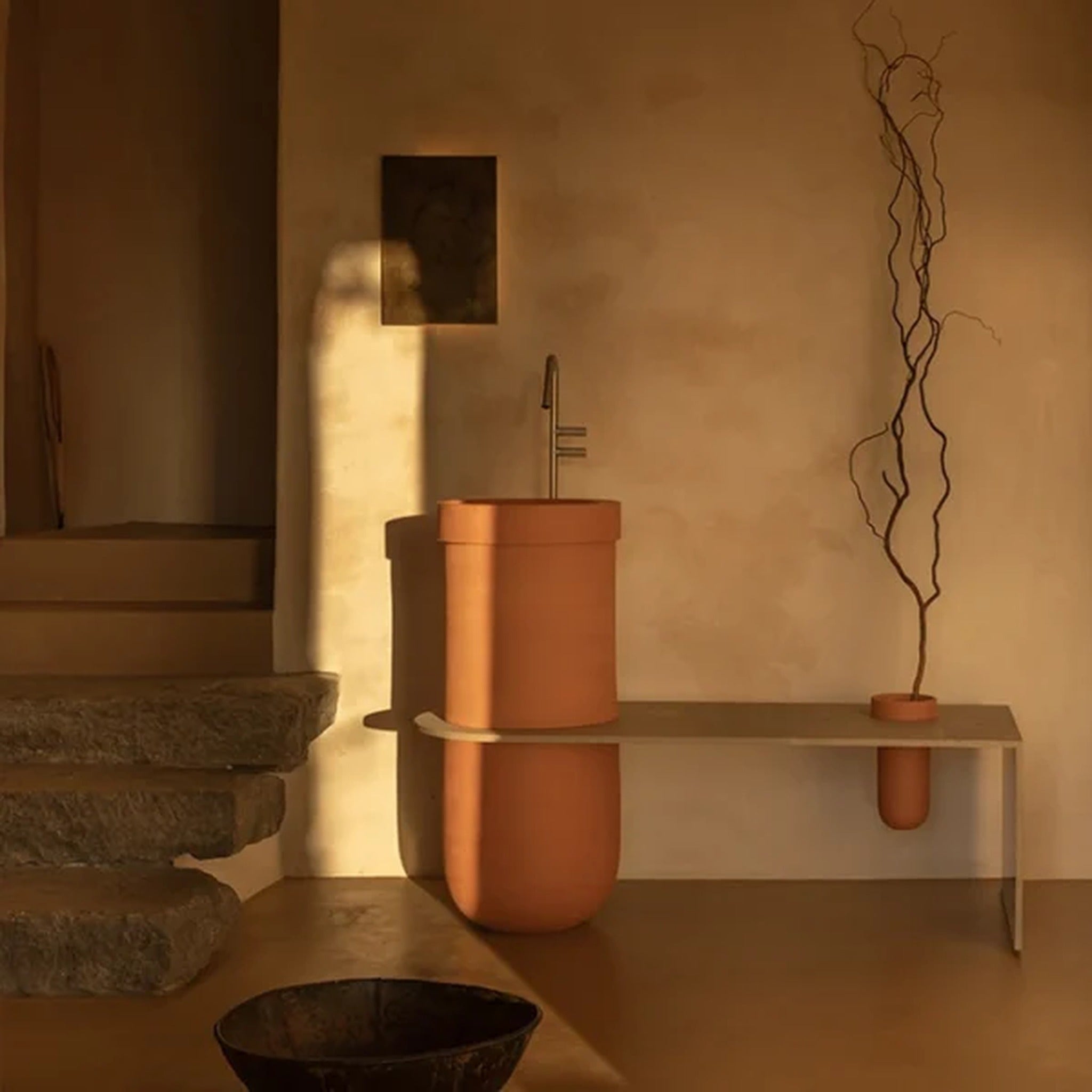 Terzofoco LuneUp Shelf H2O: Lüks Lavabo Kompozisyonu