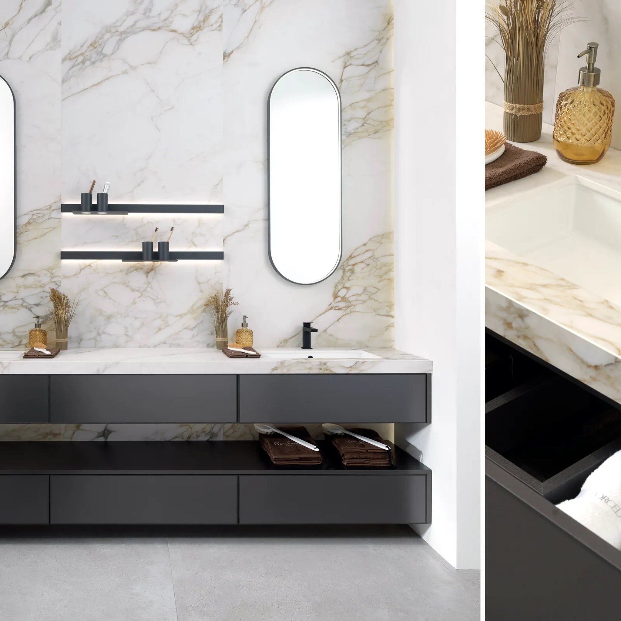 GAMA Decor Symphony: Titanyum Kaplama Banyo Mobilyası