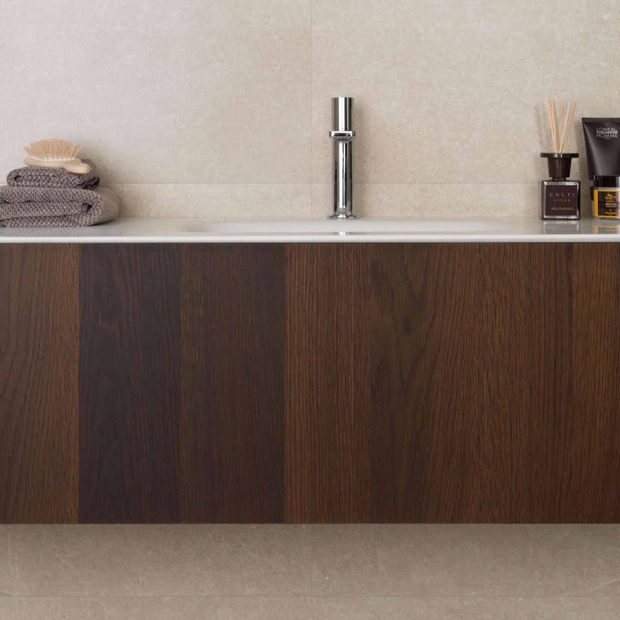GAMA Decor Leaf Lüks Banyo Mobilyası: Saf Form, Derin Kontrast