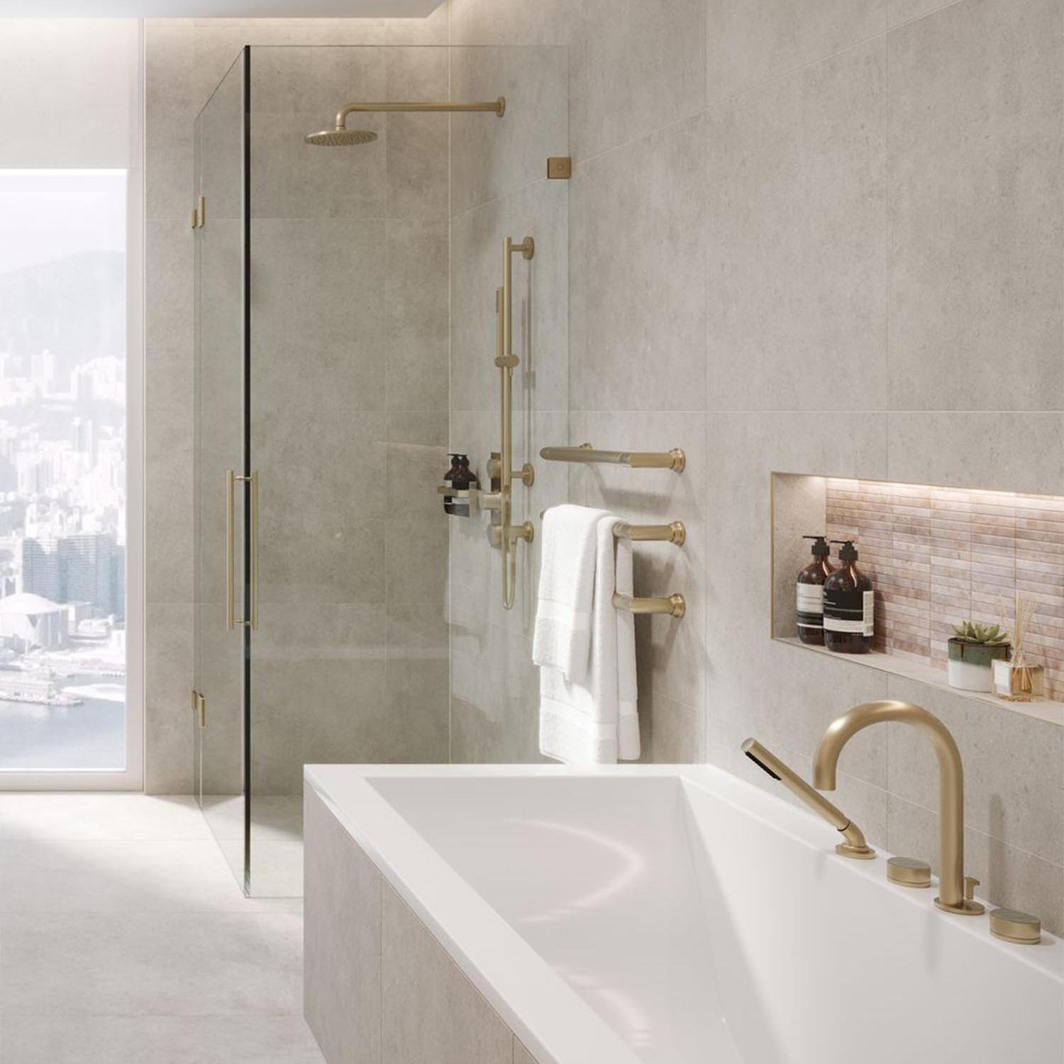 THG Paris Yoko Ice: Mermer Dokunuşlu Lüks Banyo Armatürü
